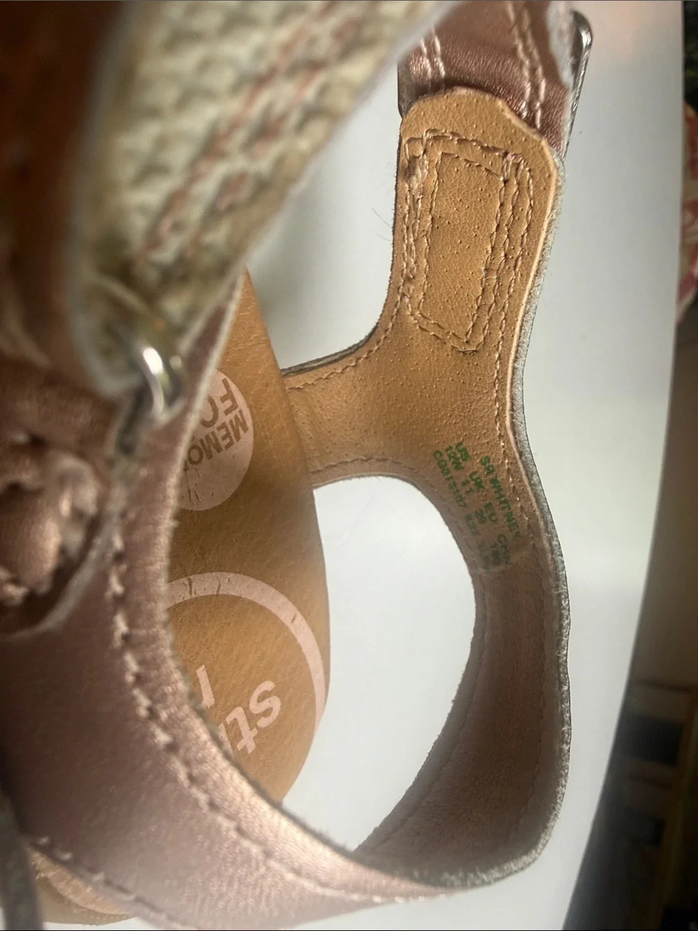 Stride Rite Rose Gold Bow-Accent Girls' Sandals